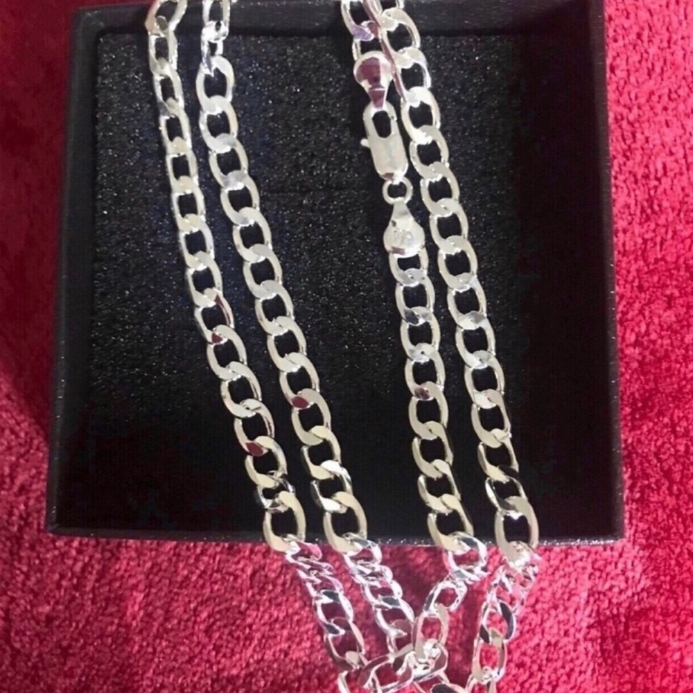 20” Sterling Silver Figaro Chain Necklace